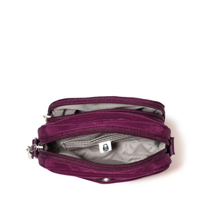 Baggalllini Modern Everywhere Explorer Crossbody Color: Mulberry 4