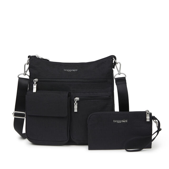 Baggallini Modern Everywhere Slim Crossbody Color: Black  1