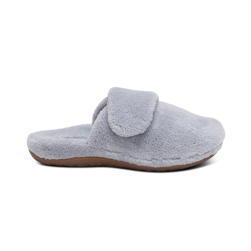 Women's Aetrex Mandy Closed Toe Slipper Color: Grey  2