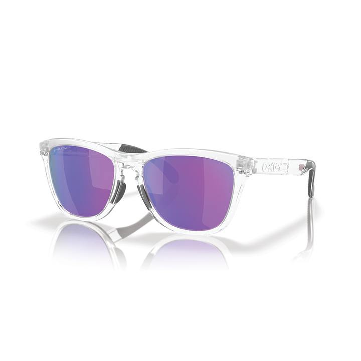 Oakley Frogskins Range Color: Prizm Violet Lenses, Matte Clear Frame  1