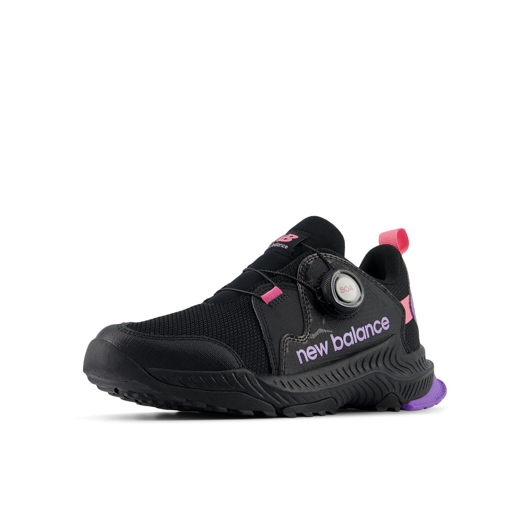 Big Kid's New Balance DynaSoft Trail Magic BOA Color: Black/ Lilac Glo  8