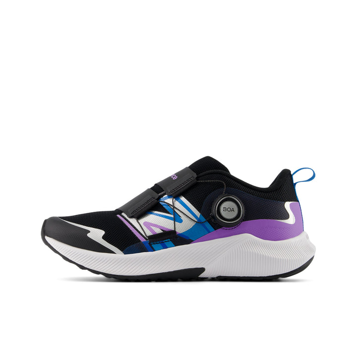 Big Kid's New Balance DynaSoft Reveal v4 Boa Color: Black with Purple Fade 6