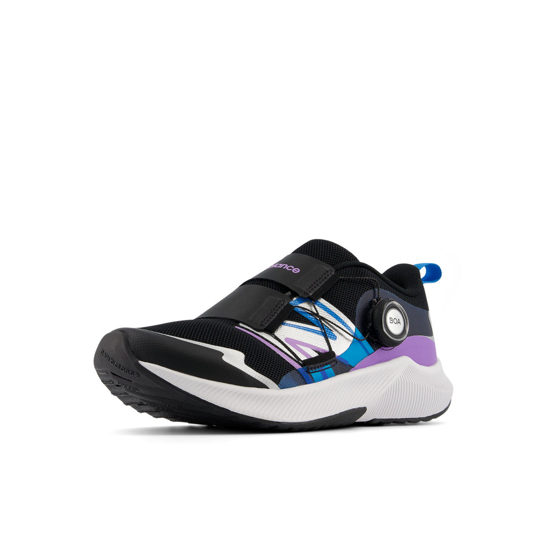 Big Kid's New Balance DynaSoft Reveal v4 Boa Color: Black with Purple Fade 8