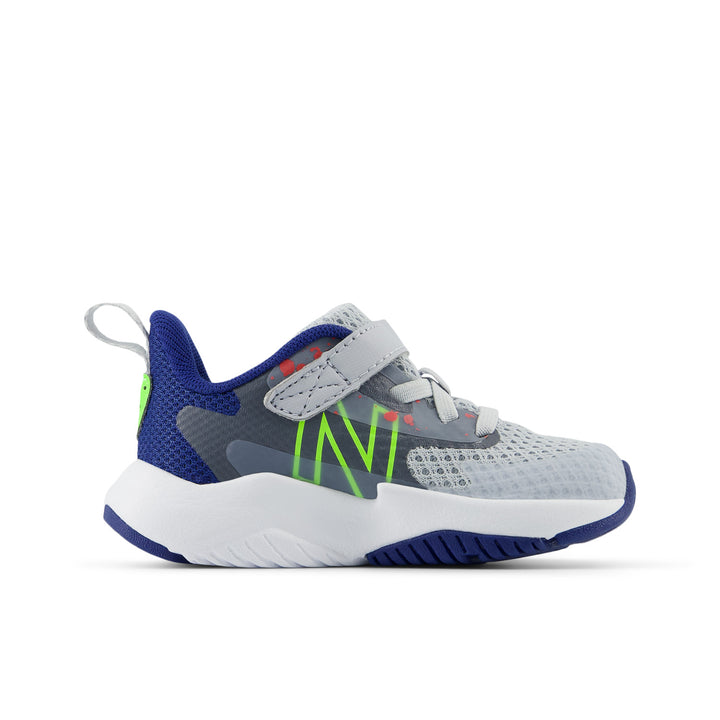 Toddler's New Balance Rave Run v2 Bungee Lace with Top Strap Color: Granite with Inkwell  6