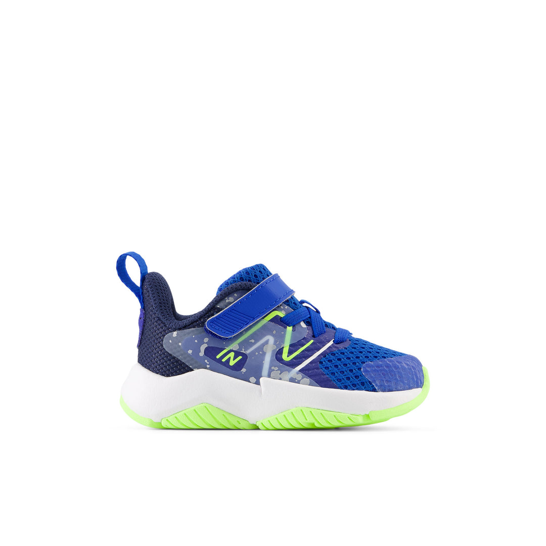 Toddler's New Balance Rave Run v2 Bungee Lace with Top Strap Color: Team Royal with Blue Oasis 1
