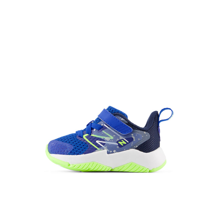 Toddler's New Balance Rave Run v2 Bungee Lace with Top Strap Color: Team Royal with Blue Oasis 2