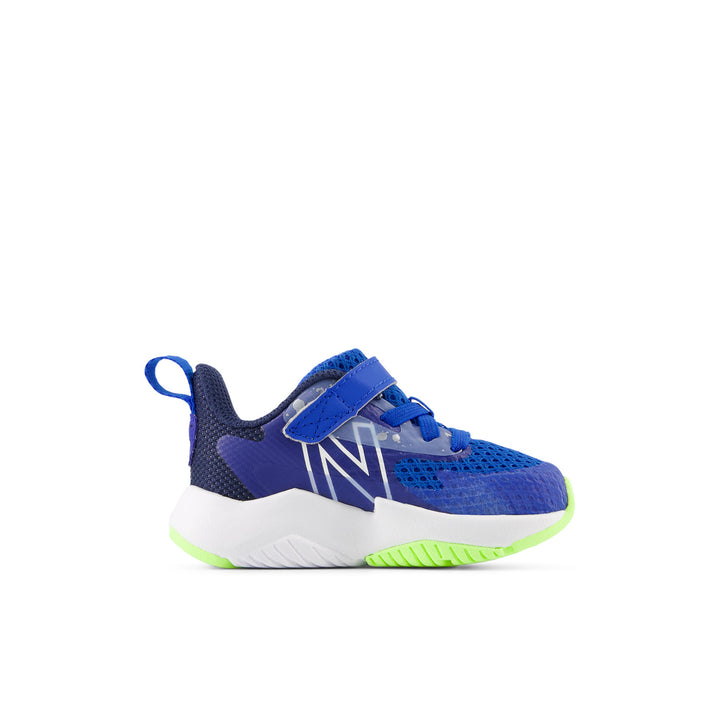 Toddler's New Balance Rave Run v2 Bungee Lace with Top Strap Color: Team Royal with Blue Oasis 8
