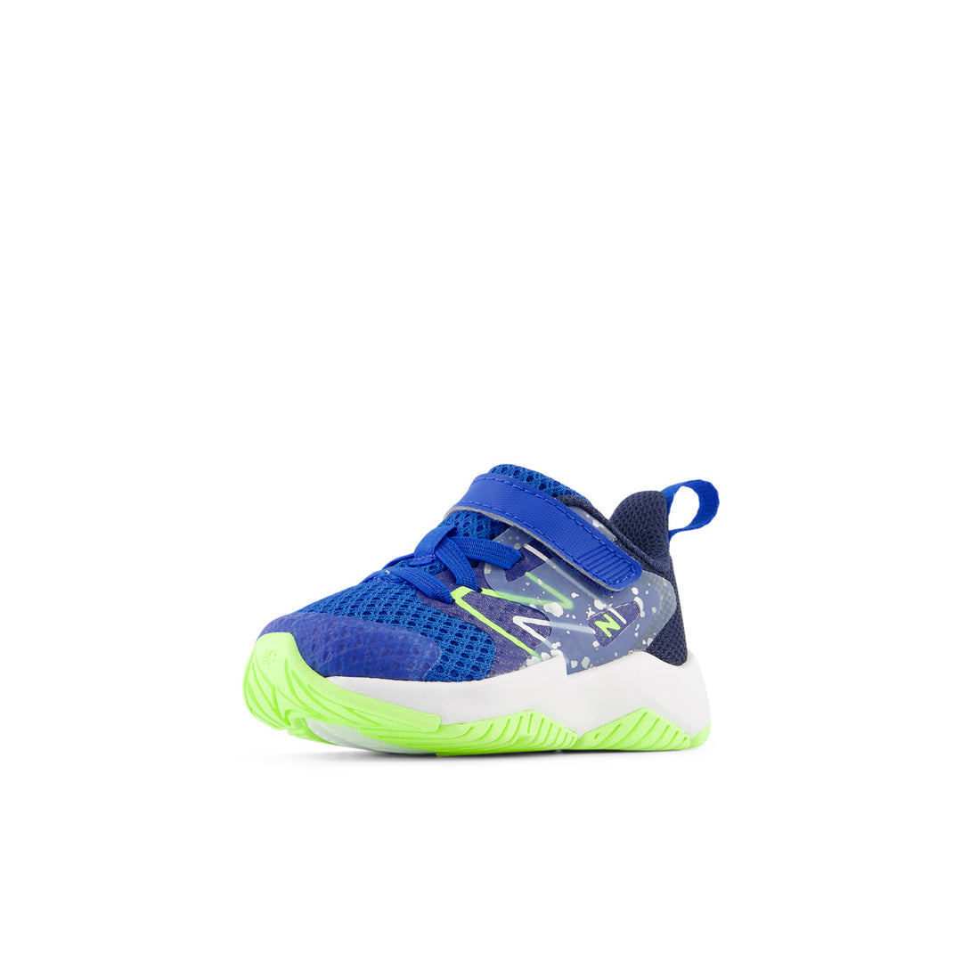 Toddler's New Balance Rave Run v2 Bungee Lace with Top Strap Color: Team Royal with Blue Oasis 3