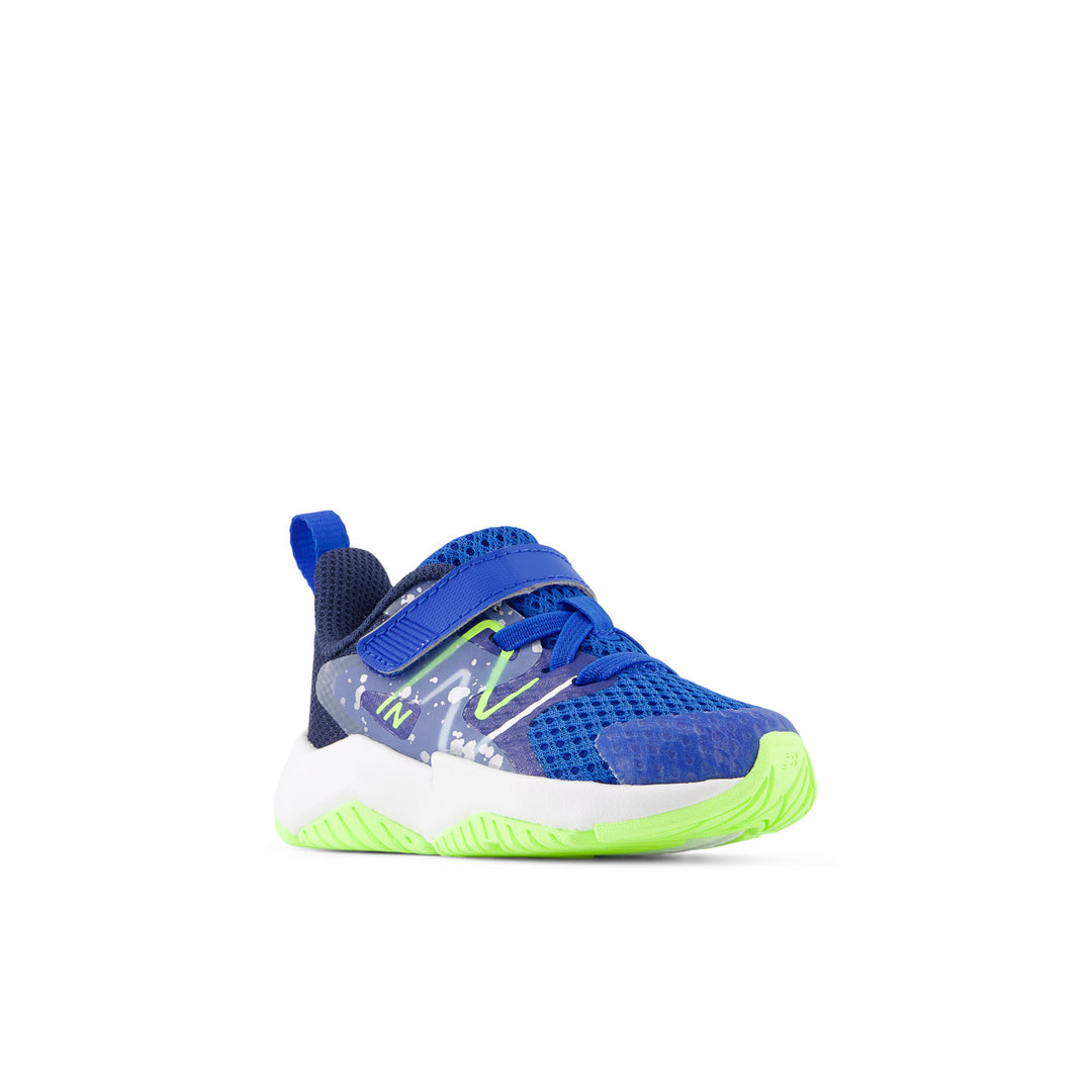 Toddler's New Balance Rave Run v2 Bungee Lace with Top Strap Color: Team Royal with Blue Oasis 6