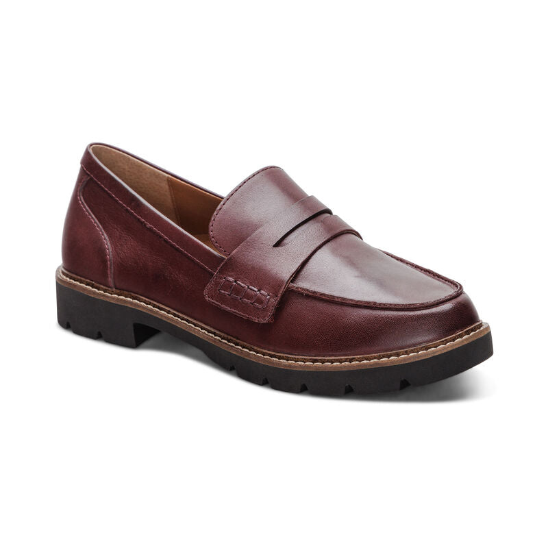 Women 's Aetrex Collette Arch Support Loafer Color: Burgundy  1