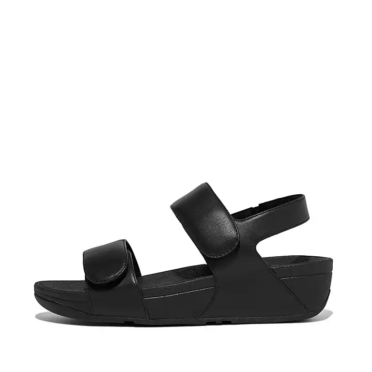 Women's Fitflop Lulu Adjustable Leather Sandals Color: All Black 1