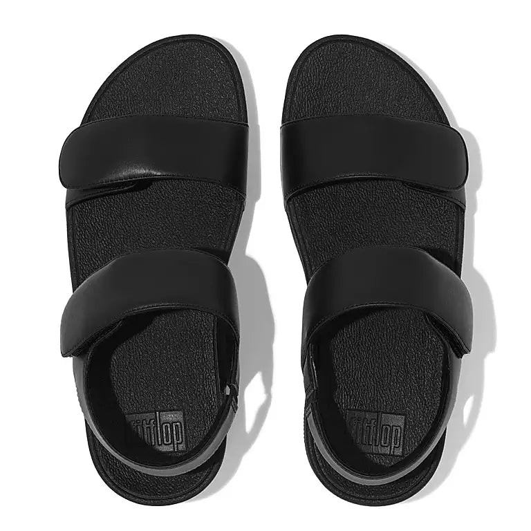 Women's Fitflop Lulu Adjustable Leather Sandals Color: All Black 2