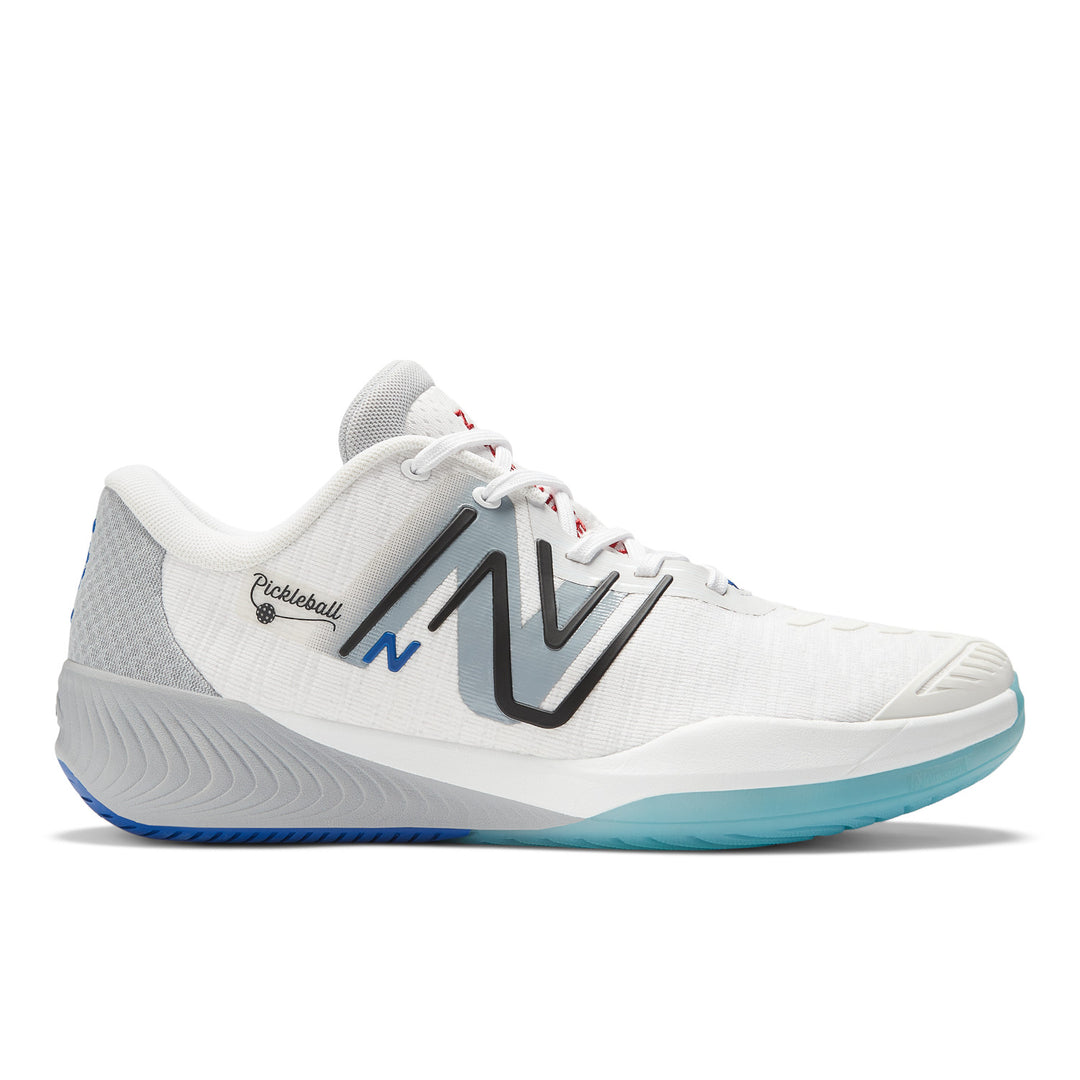 Men's New Balance FuelCell 996v5 Pickleball Color: White with Grey & Team Royal 1