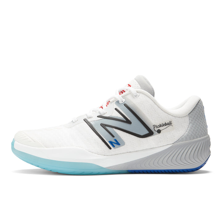 Men's New Balance FuelCell 996v5 Pickleball Color: White with Grey & Team Royal 8