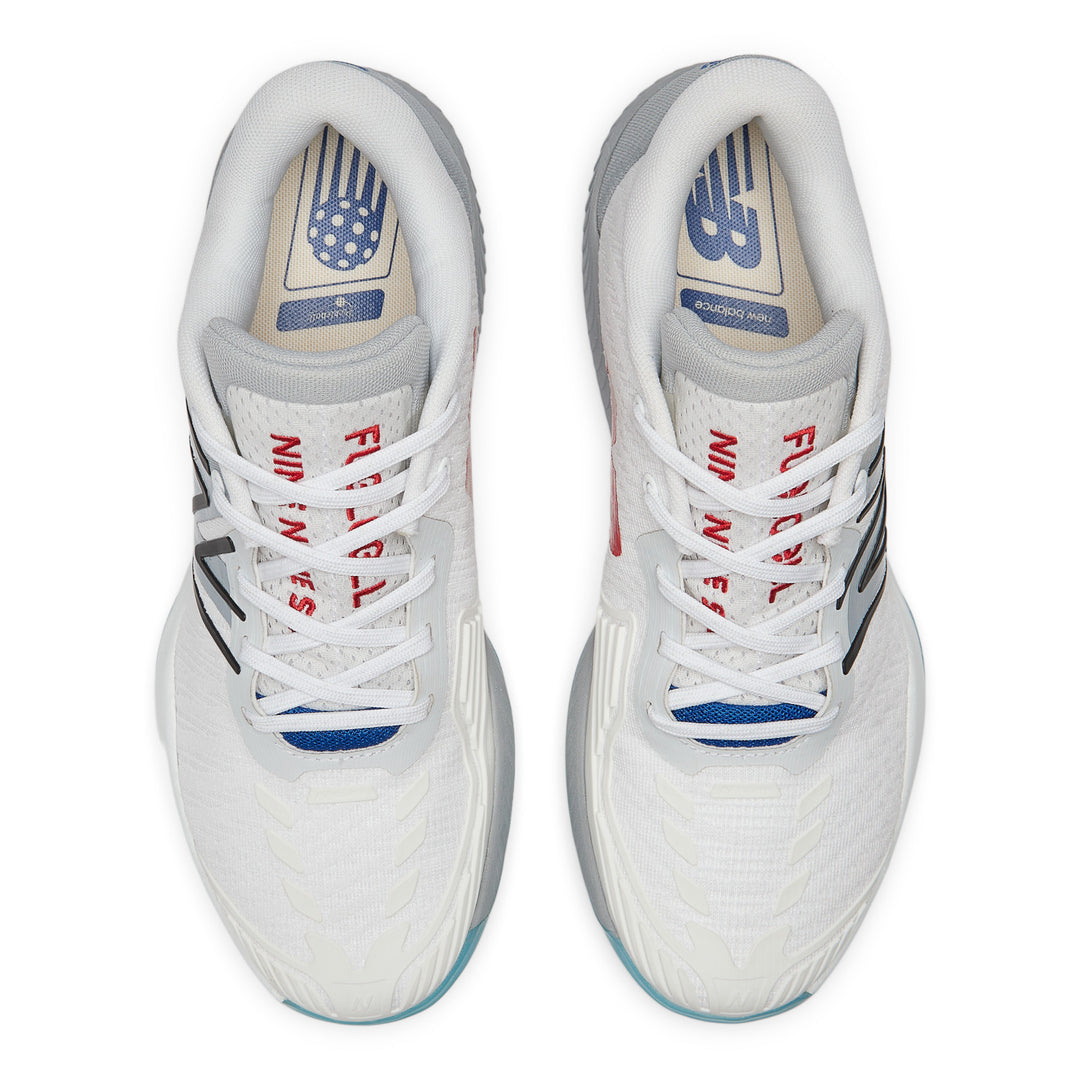 Men's New Balance FuelCell 996v5 Pickleball Color: White with Grey & Team Royal 3