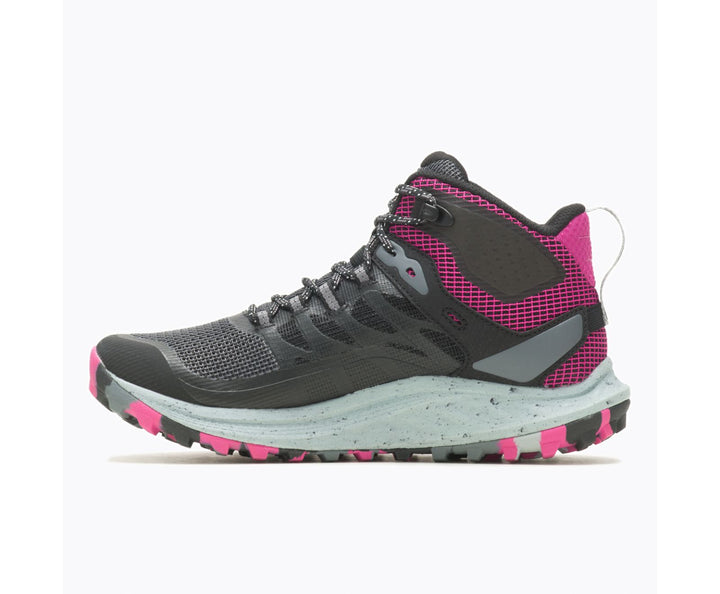 Women's Merrell Antora 3 Mid Waterproof Color: Black/ Fuchsia 