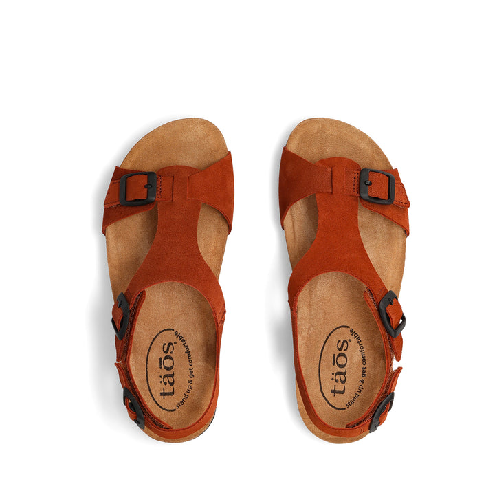 Women's Taos MVP Sandal Color: Rust 5