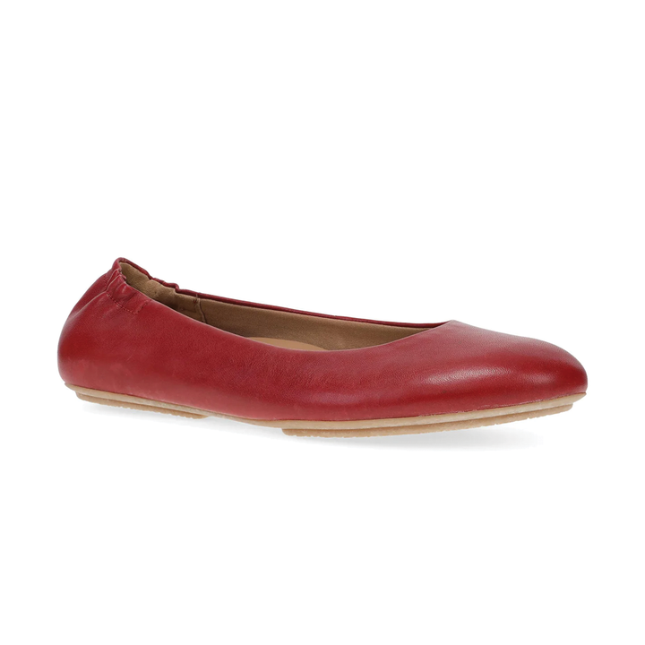 Women's Dansko Mollie Flat Color: Red Nappa 1