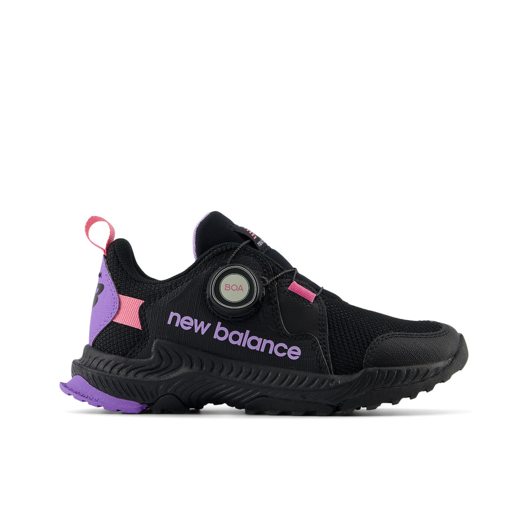 Little Kid's DynaSoft Trail Magic Boa Color: Black/Violet Crush  1