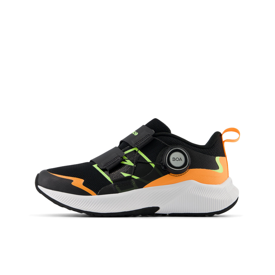 Little Kid's New Balance DynaSoft Reveal v4 BOA Color: Black with Lime Glo 6