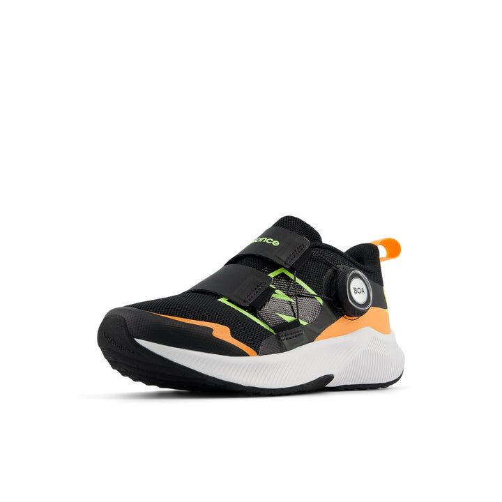 Little Kid's New Balance DynaSoft Reveal v4 BOA Color: Black with Lime Glo 8