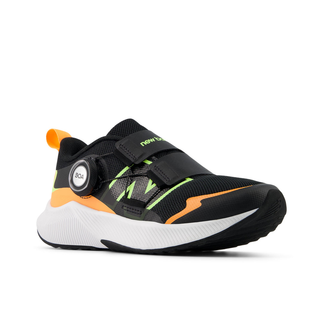 Little Kid's New Balance DynaSoft Reveal v4 BOA Color: Black with Lime Glo 4