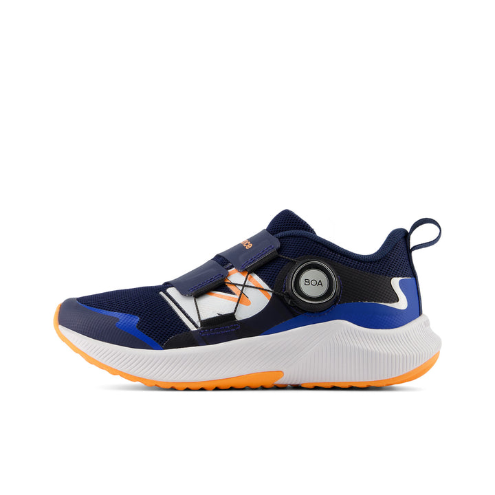 Little Kid's New Balance DynaSoft Reveal v4 BOA Color: Nb Navy with Hot Mango 5