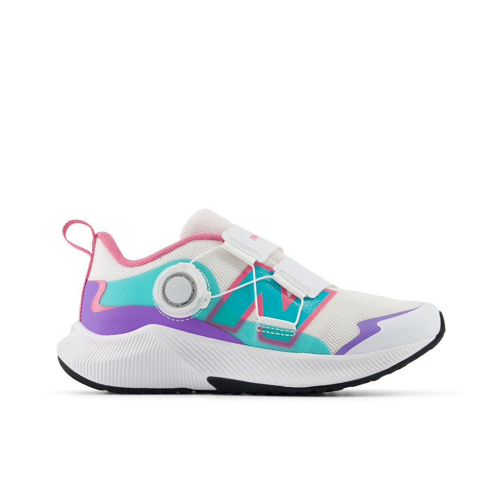 Little Kid's New Balance DynaSoft Reveal v4 BOA Color: White Violet Crush 1