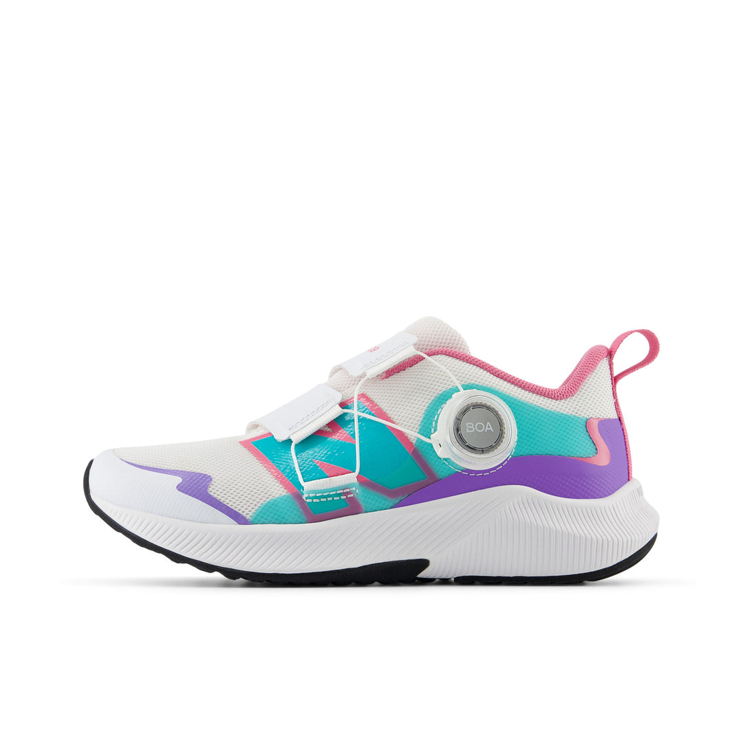 Little Kid's New Balance DynaSoft Reveal v4 BOA Color: White Violet Crush 6