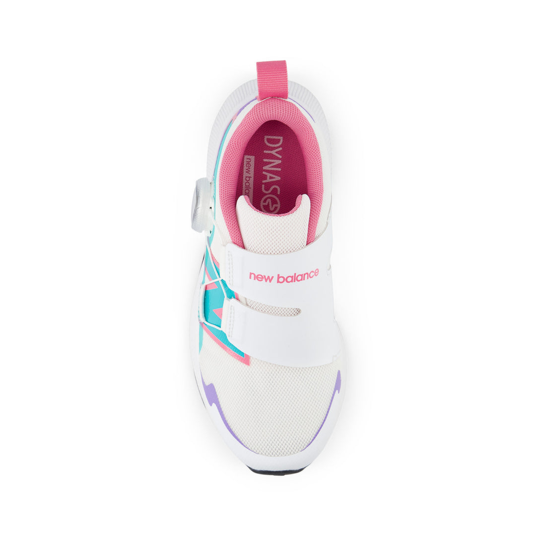 Little Kid's New Balance DynaSoft Reveal v4 BOA Color: White Violet Crush 3