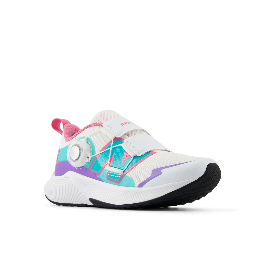 Little Kid's New Balance DynaSoft Reveal v4 BOA Color: White Violet Crush 4