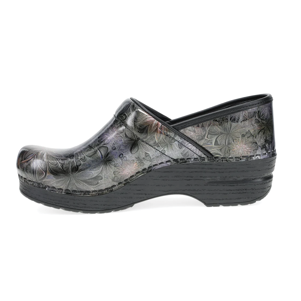 Women's Dansko Professional Clog Color: Etched Floral Patent 2