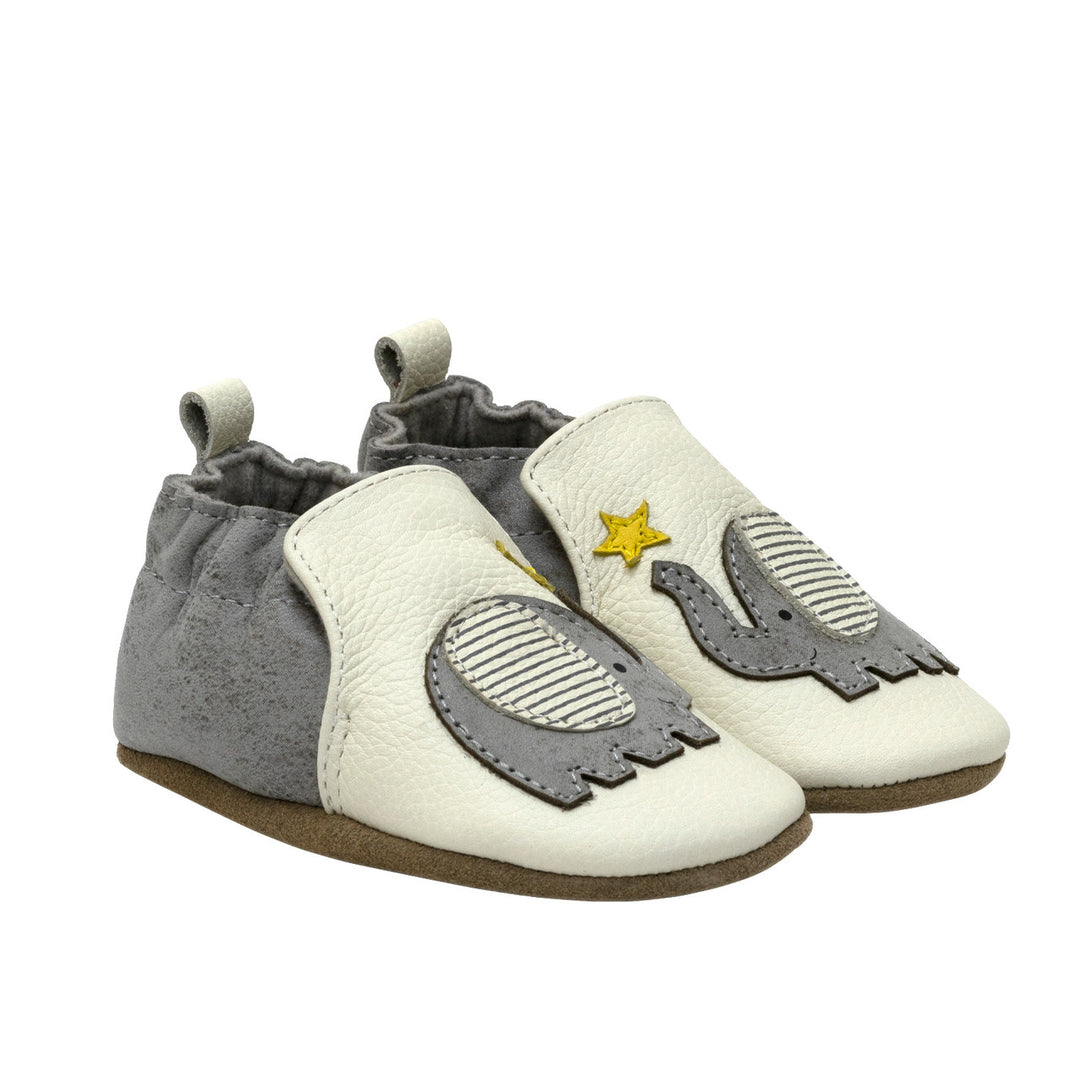 Robeez Elephant Stars Soft Soles Color: Ivory  