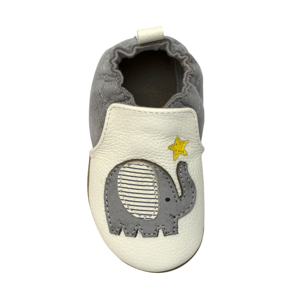 Robeez Elephant Stars Soft Soles Color: Ivory  2