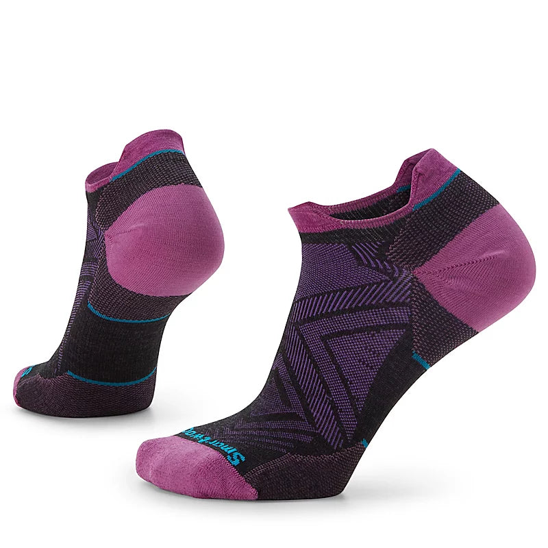 Women's Smartwool Run Low Ankle Socks Zero Cushion Color: Charcoal