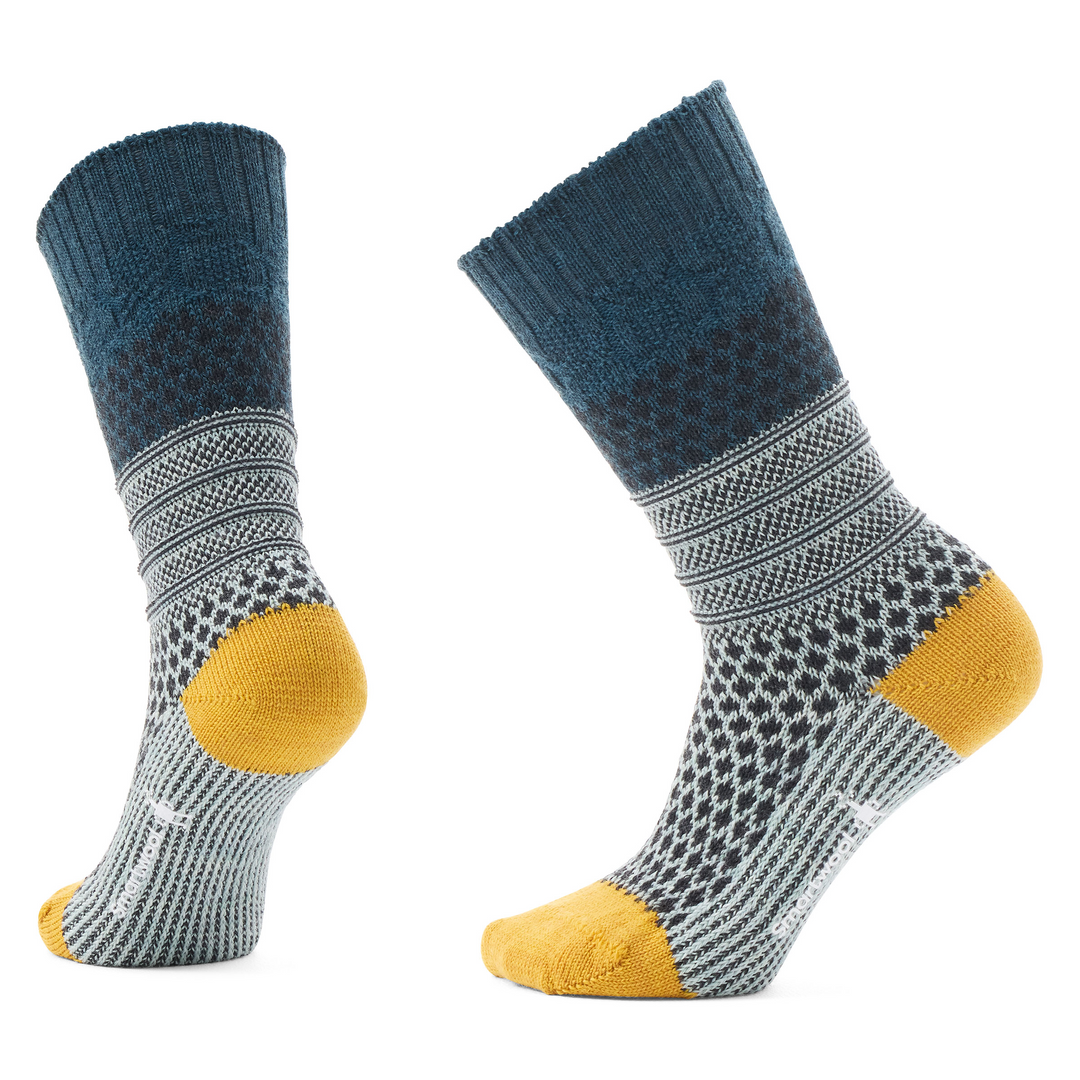 Smartwool Everyday Popcorn Cable Crew Socks Color: Frosty Green