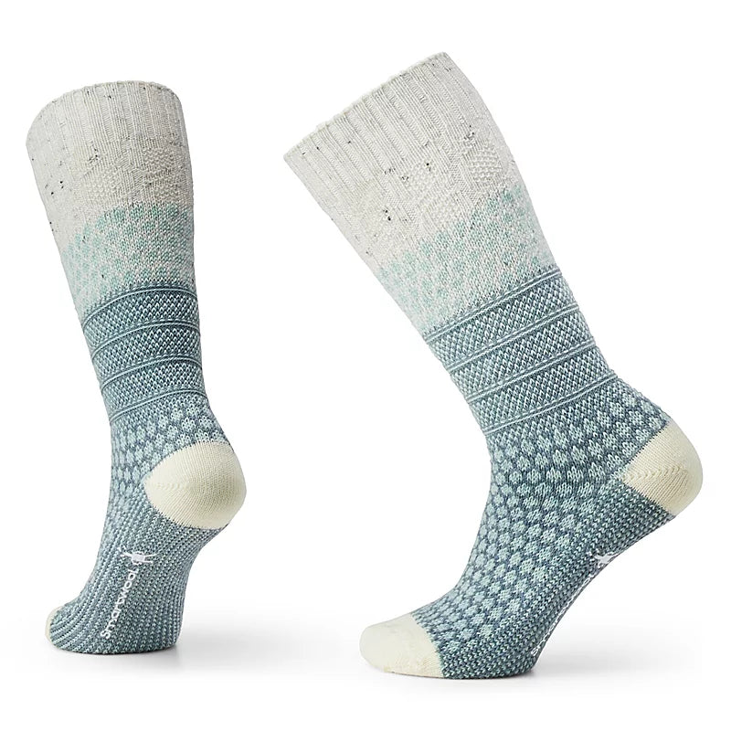 Smartwool Everyday Popcorn Cable Full Cushion Crew Socks Color: Pewter Blue