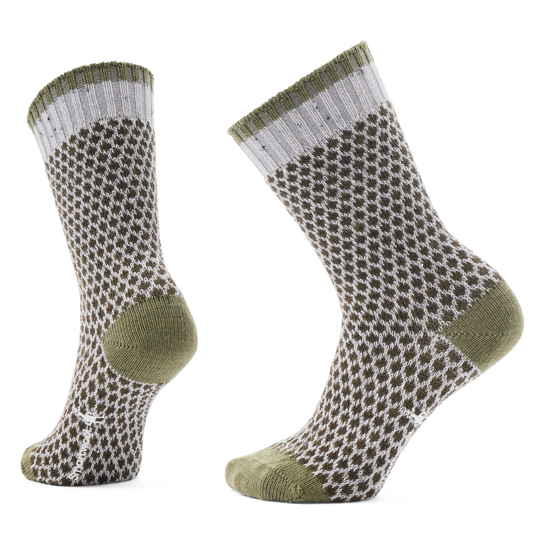 Smartwool Everyday Popcorn Polka Dot Crew Socks Color: Winter Moss