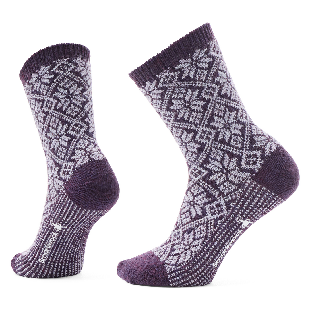 Smartwool Everyday Traditional Snowflake Crew Socks Color: Purple Iris