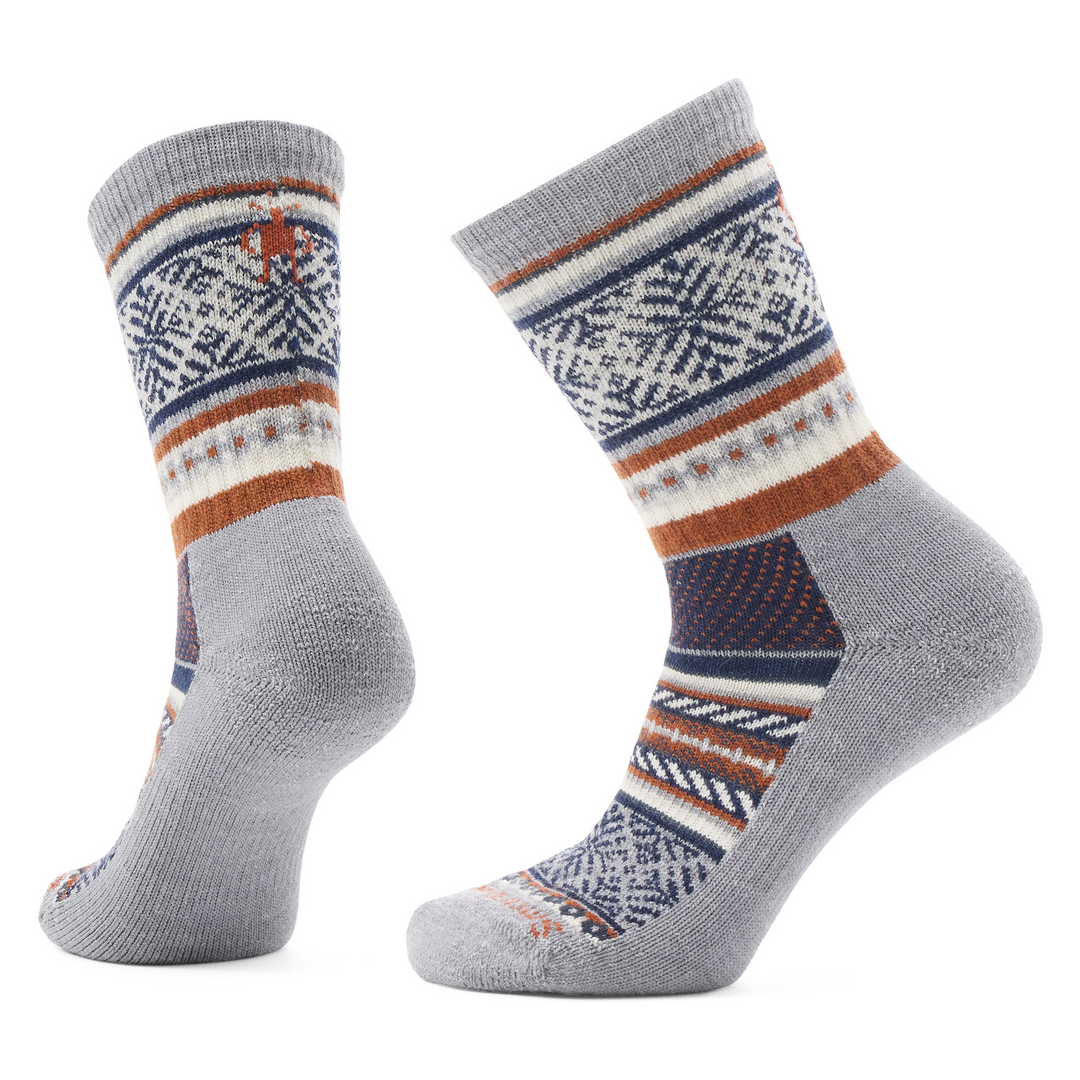 Smartwool Everyday Fair Isle Sweater Crew Socks Color: Light Gray 