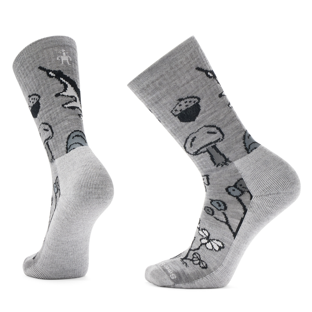 Smartwool Everyday Forest Loot Crew Socks Color: Light Gray  1