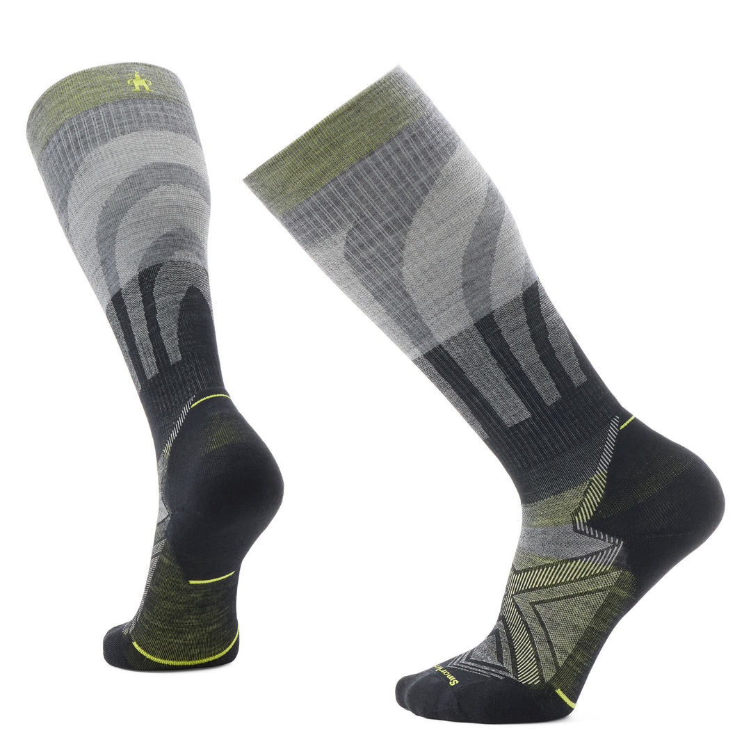 Smartwool Run Compression Over The Calf Socks Color: Medium Gray