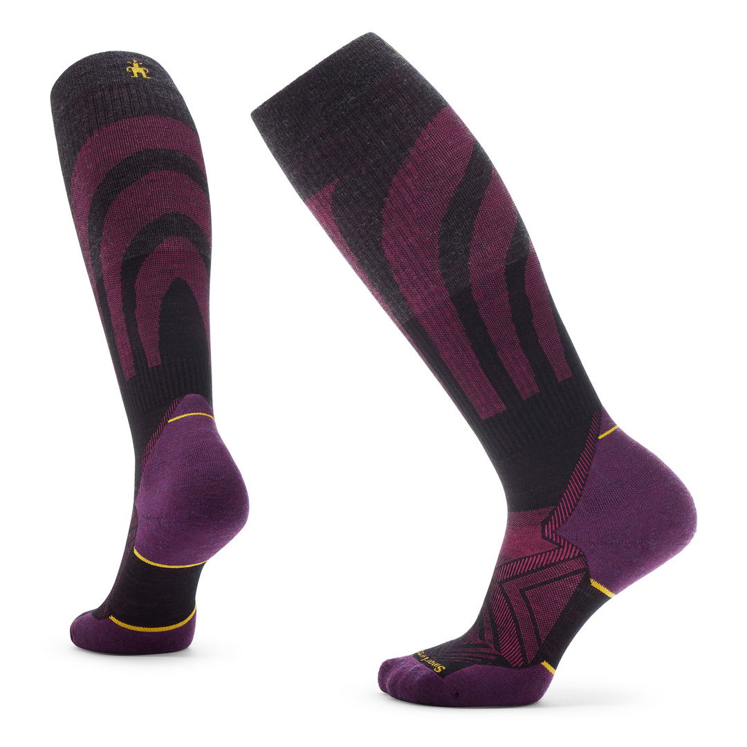 Women's Smartwool Run Compression Over The Calf Socks Color: Black