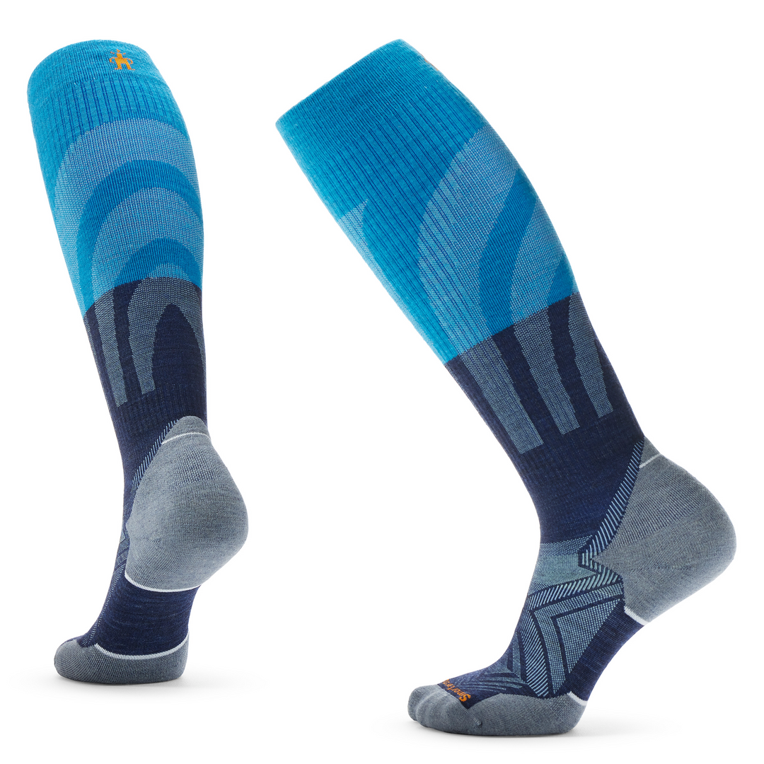 Women's Smartwool Run Compression Over The Calf Socks Color: Deep Navy