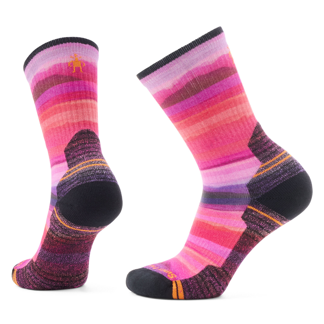 Women's Smartwool Hike Hilltop Daydream Print Crew Socks Color: Power Pink 