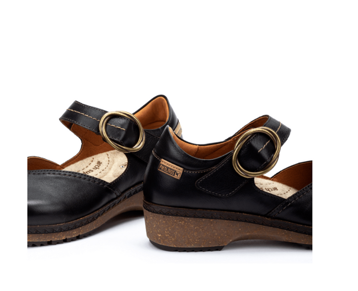 Women's Pikolinos Granada Leather Shoes Color: Lead