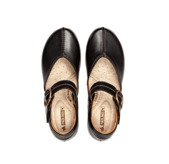 Women's Pikolinos Granada Leather Shoes Color: Lead