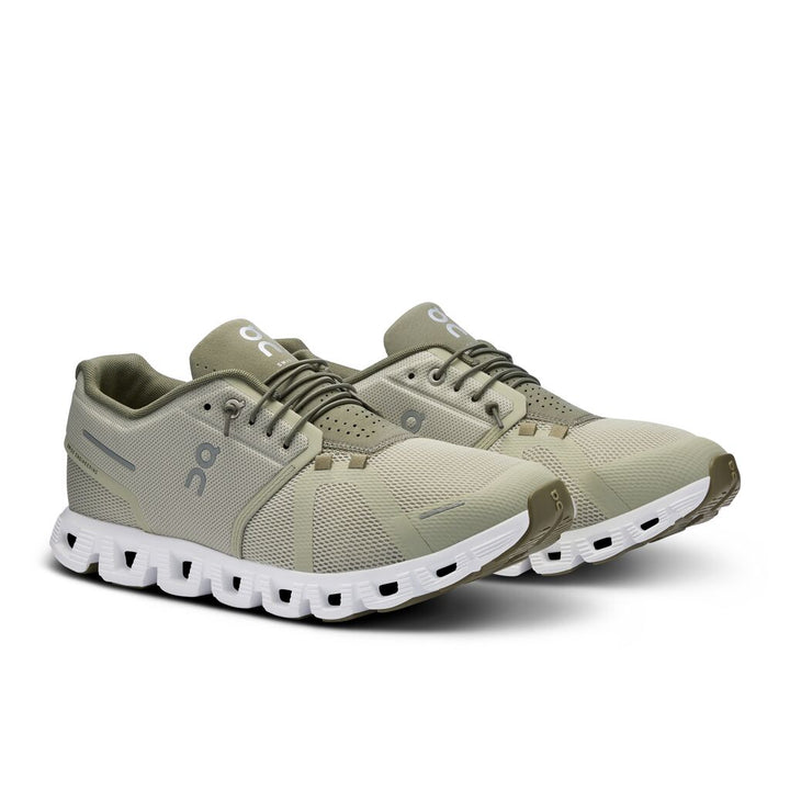 Men's On Cloud 5 Waterproof Color: Chalk | Grove  1