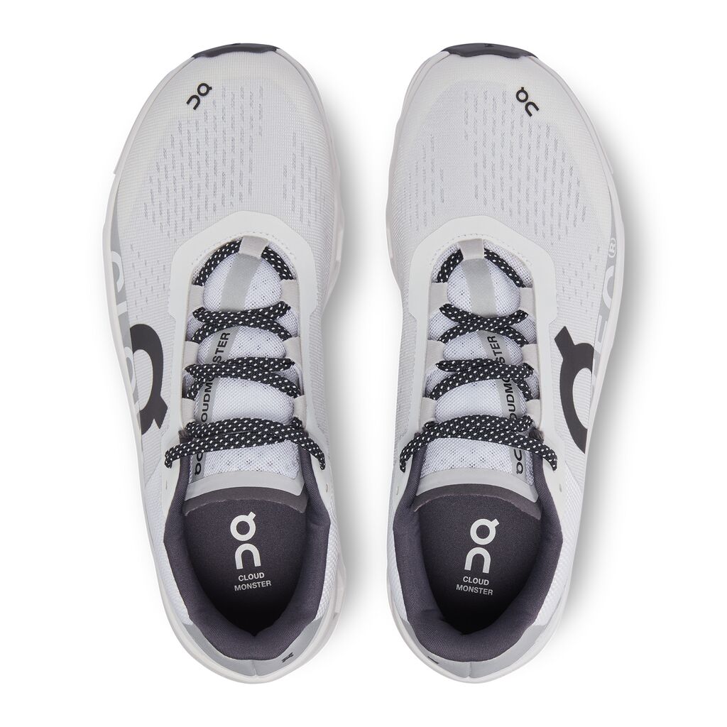 Men's On-Running Cloudmonster Color: All White 6