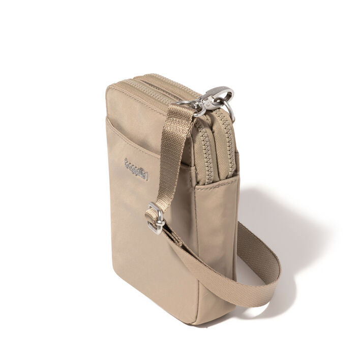 Baggallini Modern Take Two RFID Crossbody Color: Taupe Twill  2